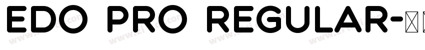Edo Pro Regular字体转换